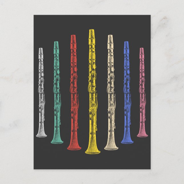 Colourful Clarinets Postcard (Front)