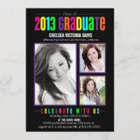 Colourful Class of 2013 Graduate Photo Invite