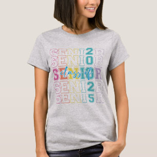 Colourful Class of 2025 Senior Graduation T-Shirt