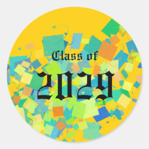 Colourful Class of Graduation Stickers