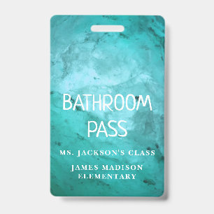 Colourful Classic Back To School Bathroom Hall Pas ID Badge
