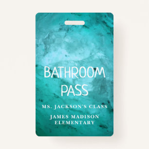 Colourful Classic Back To School Bathroom Hall Pas ID Badge