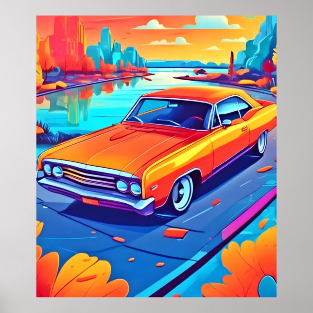 Colourful Classic Ride Design Poster (Front)