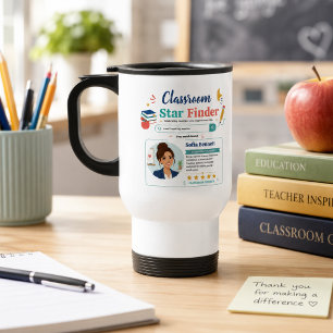 Colourful Classroom Star Finder Teacher Design Travel Mug