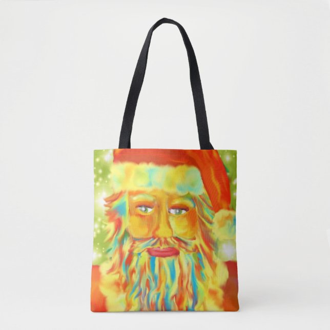 Colourful Claus Art Tote Bag (Front)