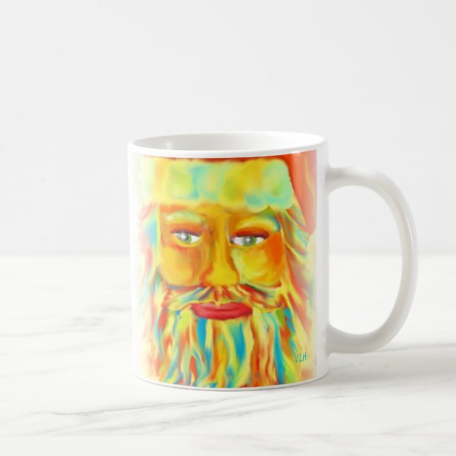 "Colourful Claus" Digital Art Santa Coffee Mug (Right)