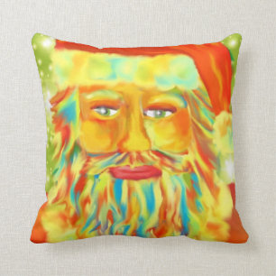 "Colourful Claus" Santa Art Cushion