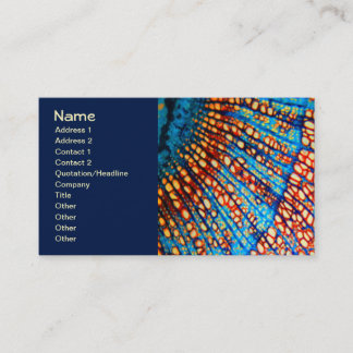Colourful Clematis Root Nature Mandala Business Card