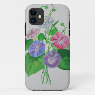 Colourful Climbing Morning Glory Botanical Art iPhone 11 Case