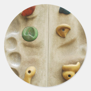 Colourful Climbing Wall Rocks Classic Round Sticker