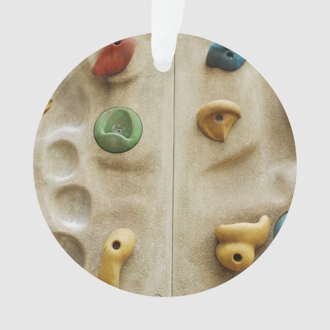 Colourful Climbing Wall Rocks Ornament (Front)
