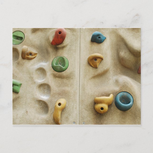 Colourful Climbing Wall Rocks Postcard (Front)
