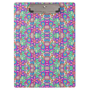 Colourful clipboard featuring a symmetrical