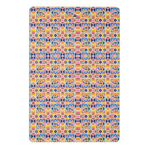 Colourful clipboard with a vibrant geometric