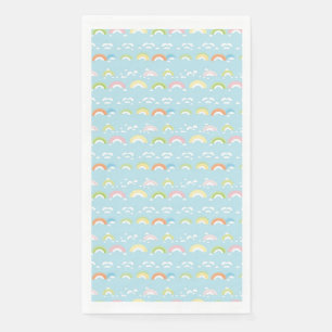 Colourful Cloud and Rainbow Seamless Napkin