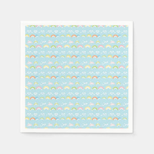 Colourful Cloud and Rainbow Seamless Napkin
