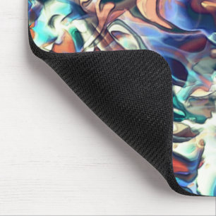 Colourful clouds carved in shades of blue and brow mouse mat