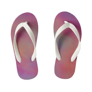 Colourful clouds kid's flip flops
