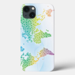 Colourful Clover World Map iPhone 13 Case
