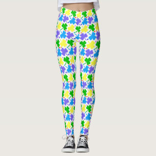 Colourful Clovers St. Patrick's Day Leggings