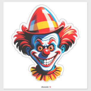 Colourful Clown Character In Bright Costume