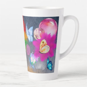 Colourful Clown Charatcer Latte Mug