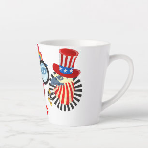 Colourful clown latte mug