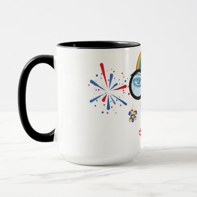 Colourful clown mug (Left)