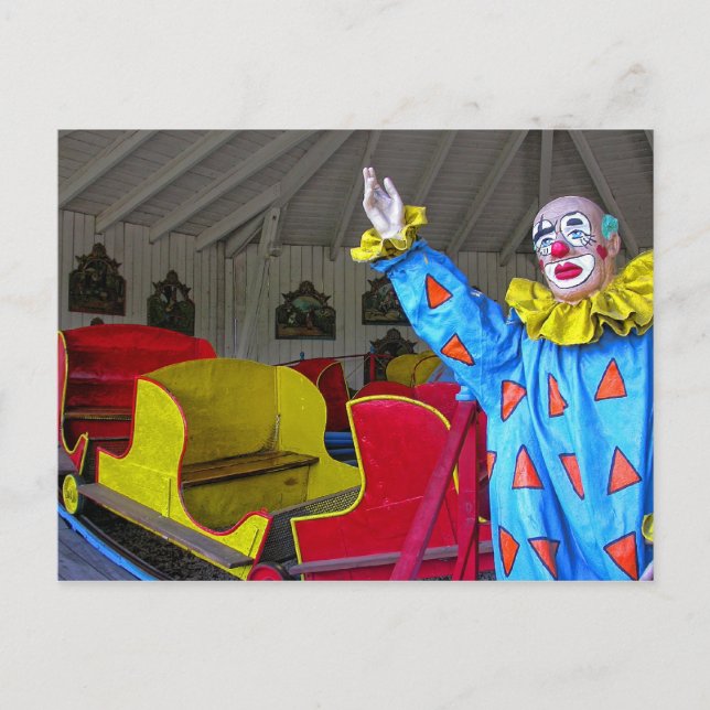 Colourful Clown Postcard (Front)
