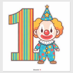 Colourful Clown With Rainbow Number