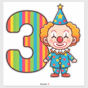 Colourful Clown With Rainbow Number