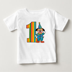 Colourful Clown With Rainbow Number Baby T-Shirt