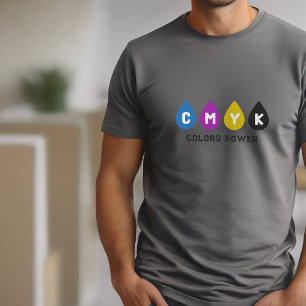 Colourful CMYK Ink Drops Men's T-Shirt