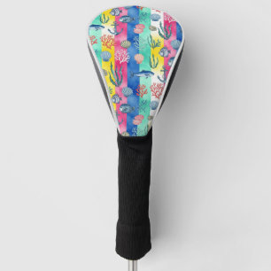 Colourful Coastal Sea Life Pattern (6) Golf Head Cover