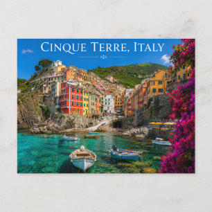 Colourful Coastal Village Card