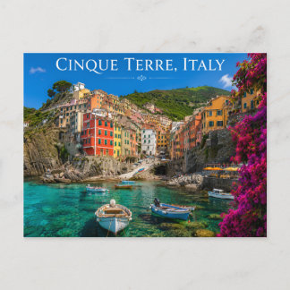 Colourful Coastal Village Card