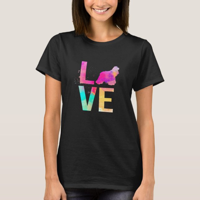 Colourful Cocker Spaniel Dog Mum  Cocker Spaniel T-Shirt (Front)