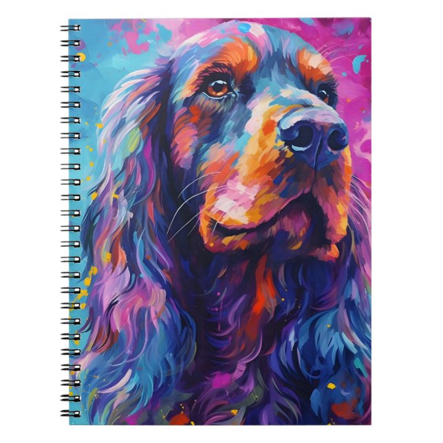 Colourful Cocker Spaniel Notebook (Front)
