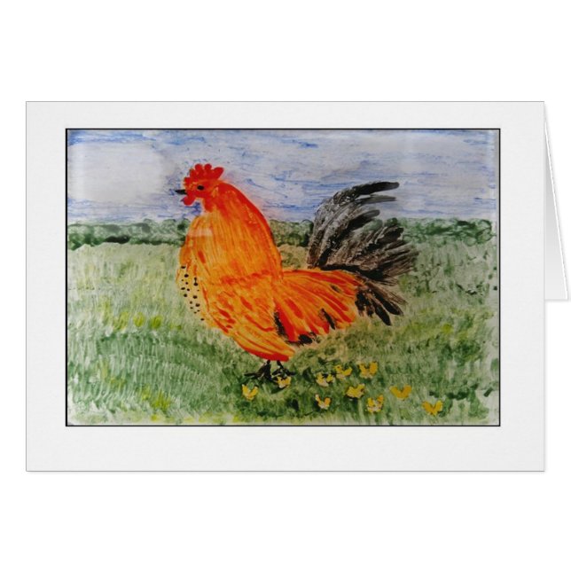 Colourful Cockeral Art (Front Horizontal)