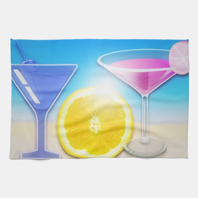 Colourful Cocktails Bar Towel (Horizontal)