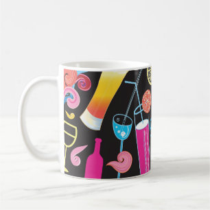 Colourful Cocktails Graphic Seamless Pattern Coffee Mug