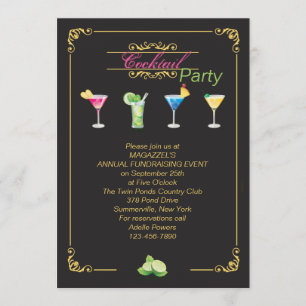 Colourful Cocktails Invitation
