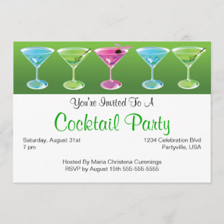Colourful Cocktails Invitation