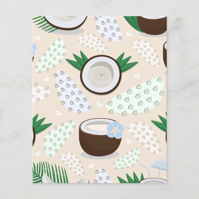 Colourful coconut pattern flyer (Front)