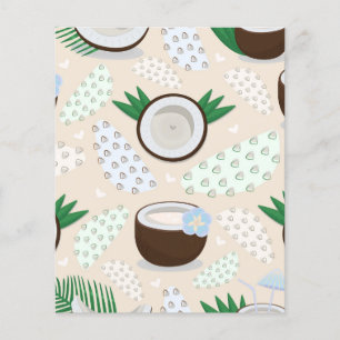 Colourful coconut pattern flyer