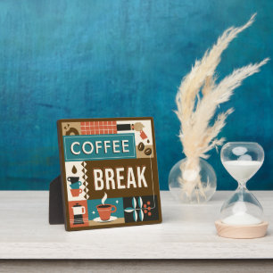 Colourful Coffee Quotes Plaque