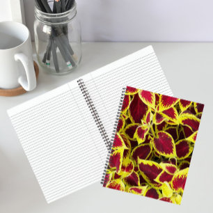 Colourful Coleus Plant Leaves Floral Notebook