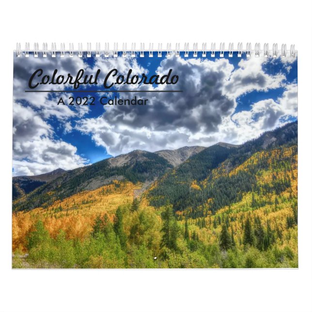 Colourful Colorado 2022 fall trees calendar (Cover)
