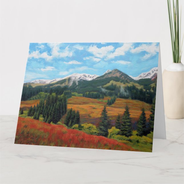 Colourful Colorado Paint Brush Flower Field Thank You Card (Front)