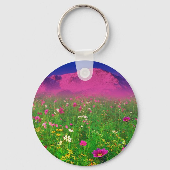 Colourful Colorado, Pikes Peak Mountain Key Ring (Front)